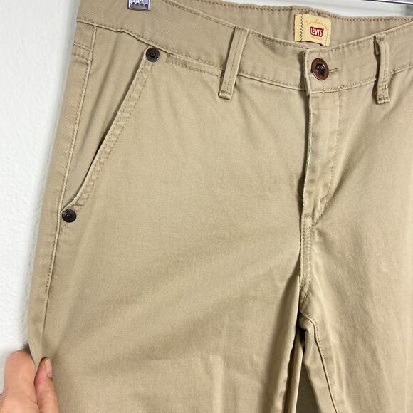 Levi's Tab Twills‎ Bootcut Pants Size 8 Khaki Tan Cotton Retro Y2K 2006 - Picture 11 of 11